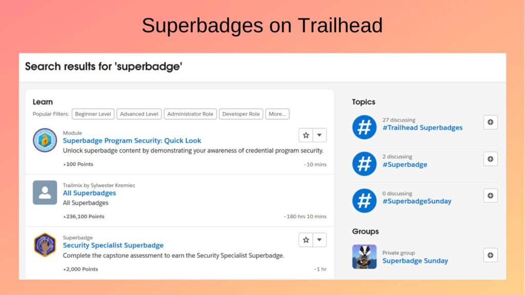 Trailhead Superbadges
