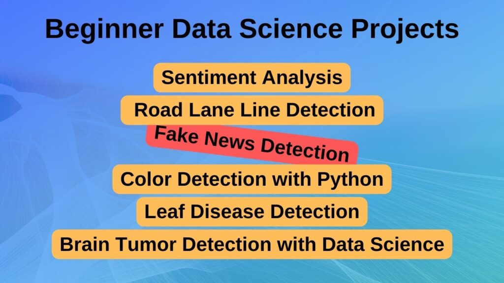 Beginner Data Science Projects