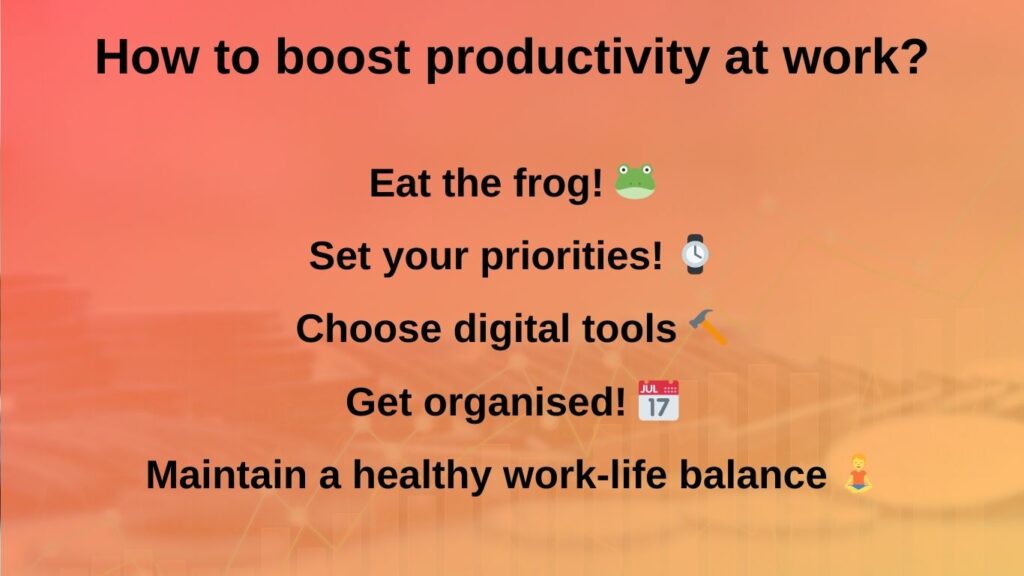 How to boost productivity at work