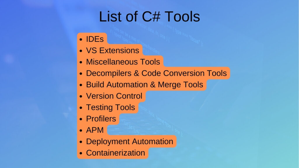 List of C# Tools