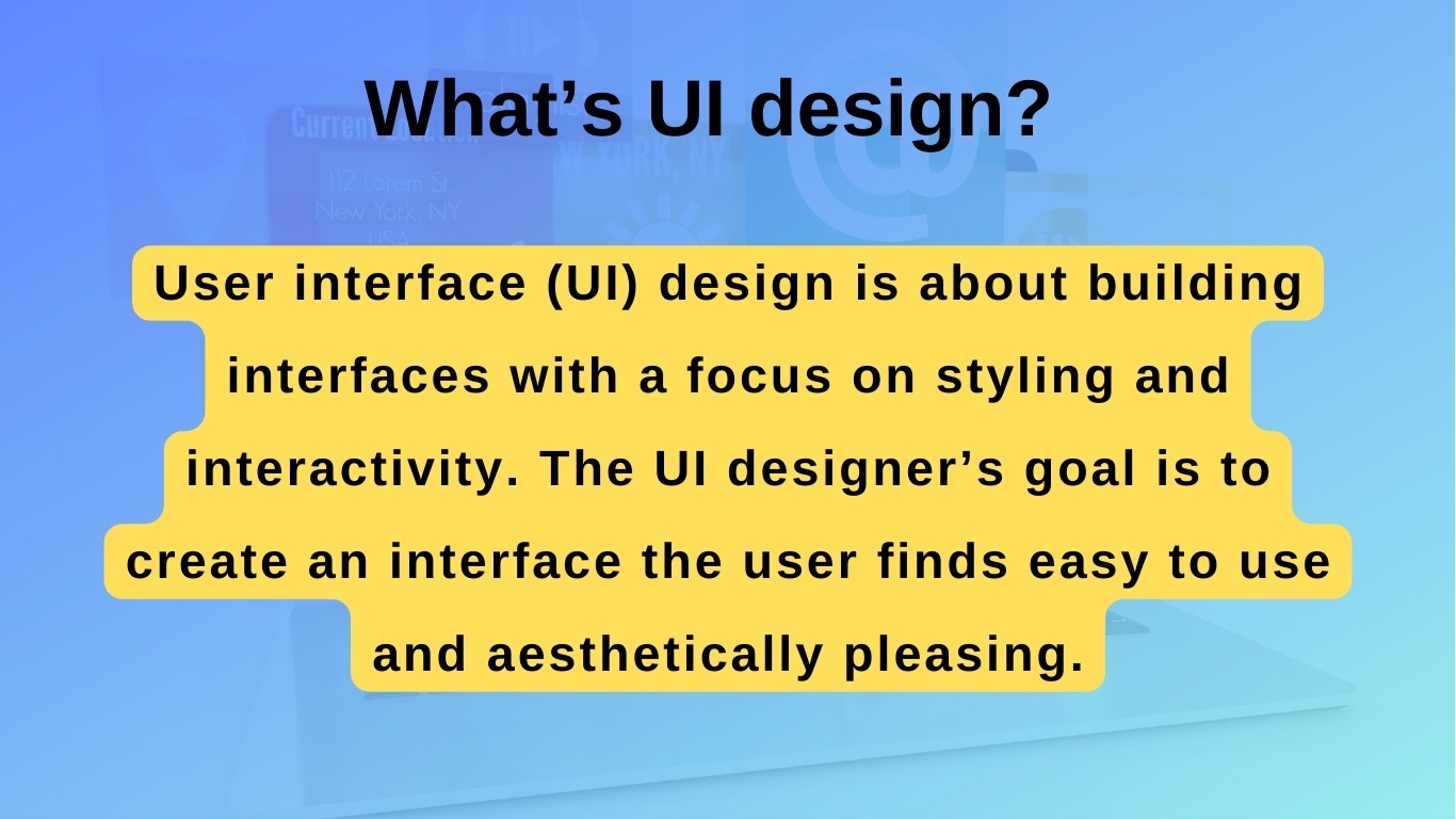 User interface это про обеспечение пользователям удобства