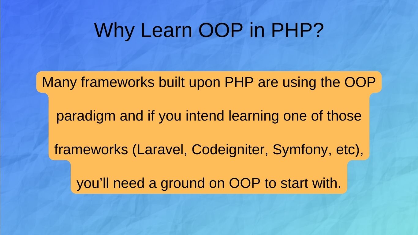 Объектно ориентированное программирование php в примерах