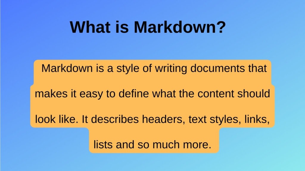 What is Markdown