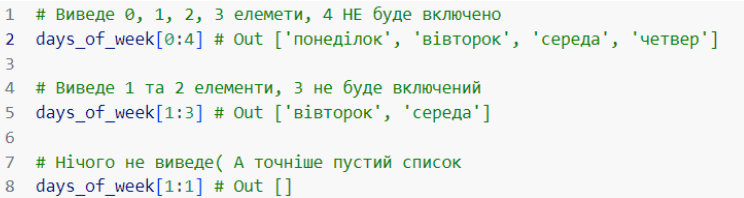 Як вивести елементи списку Python 8